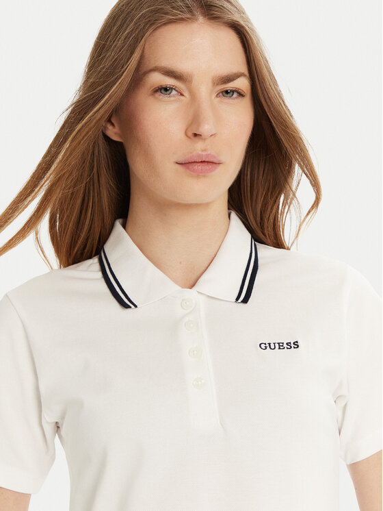 Guess Guess Polo V5GP06 KCOK1 Λευκό Regular Fit