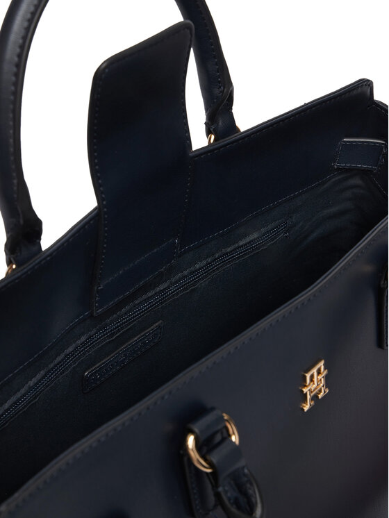 Tommy Hilfiger Дамска чанта Tommy Hilfiger Th Joy Satchel Corp AW0AW19318 Тъмносин