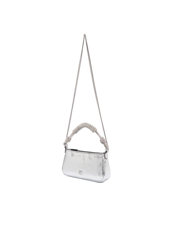 PINKO Torbica PINKO Half Moon Baguette Mini AI 25-26 PLTT 105915 A2WD Srebrna