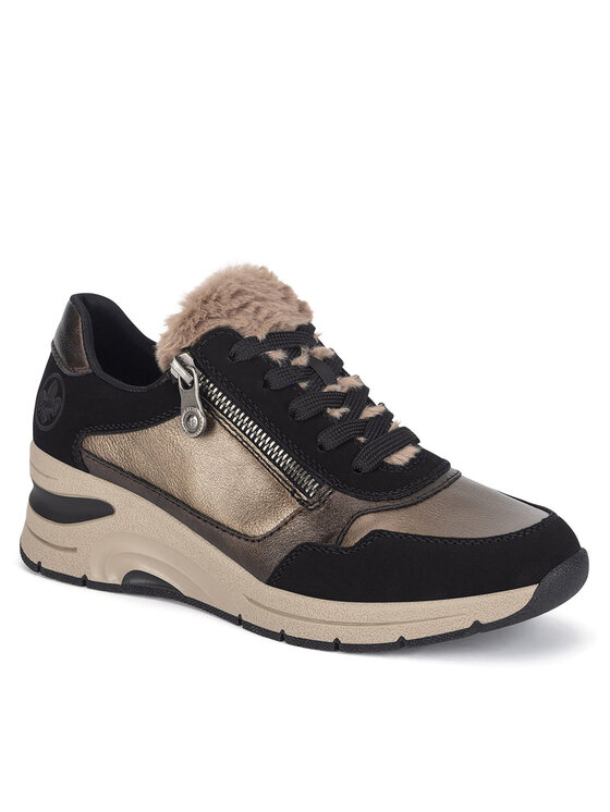 Rieker Pusbačiai Rieker N9301-90 Juoda