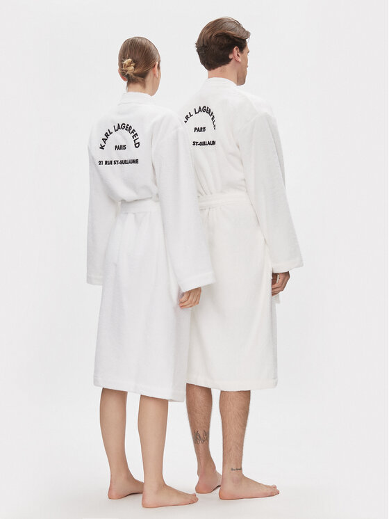 KARL LAGERFELD KARL LAGERFELD Ρόμπα Unisex 215M2180 Λευκό Regular Fit