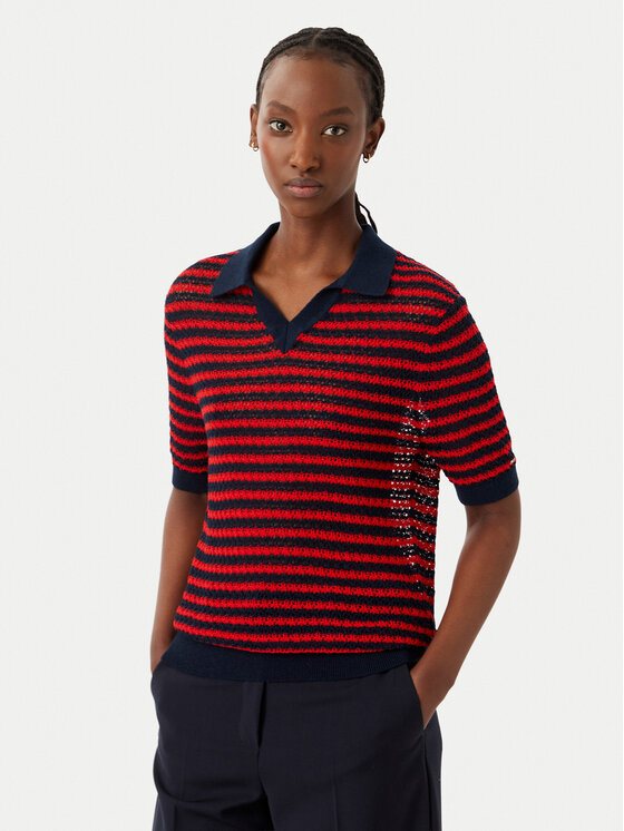 Tommy Hilfiger Tommy Hilfiger Polo Pointelle WW0WW50060 Rojo Regular Fit