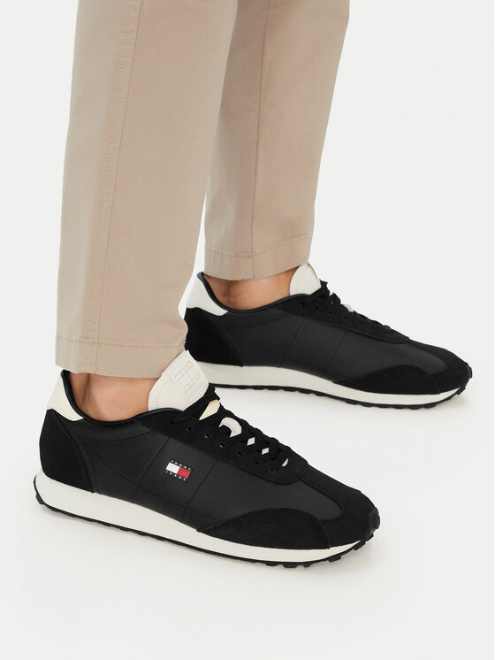 Tommy Jeans Sneakersy Tommy Jeans Tjm Retro Runner Archive Mix Mat EM0EM01763 Czarny