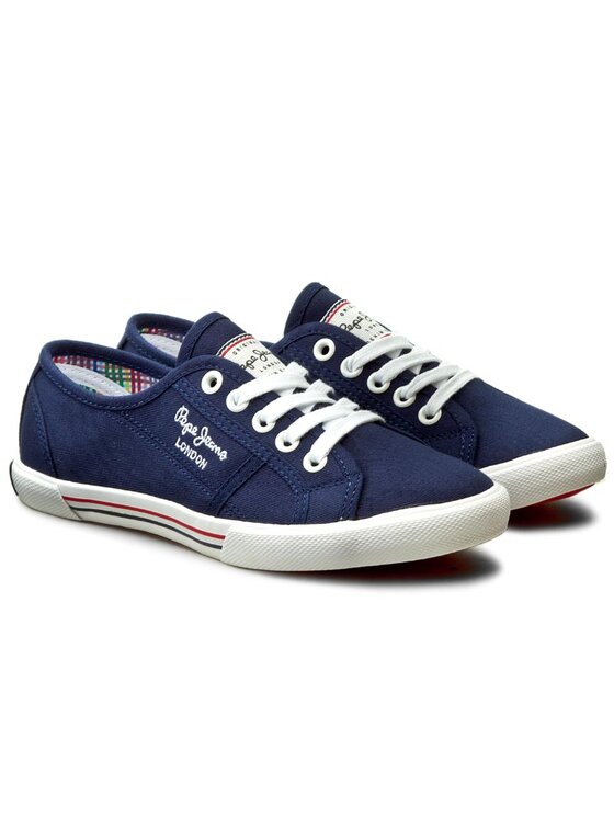 Pepe Jeans Гуменки Pepe Jeans Aberlady Basic 17 PLS30500 Тъмносин