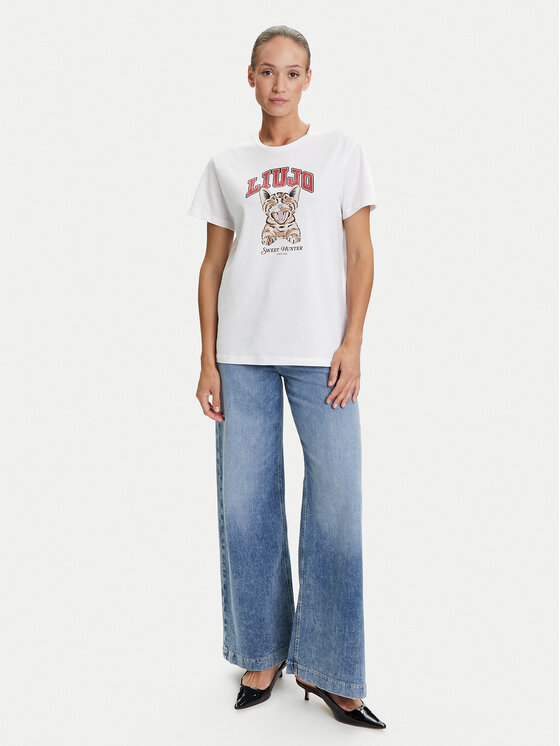 Liu Jo Liu Jo Camiseta UF5271 JS923 Blanco Regular Fit