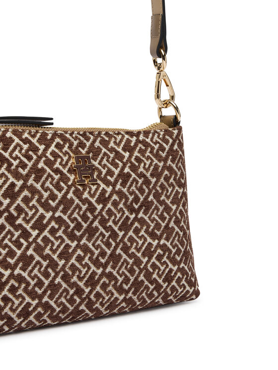 Tommy Hilfiger Táska Tommy Hilfiger Th Jacquard Mini Shoulder Bag AW0AW19006 Barna