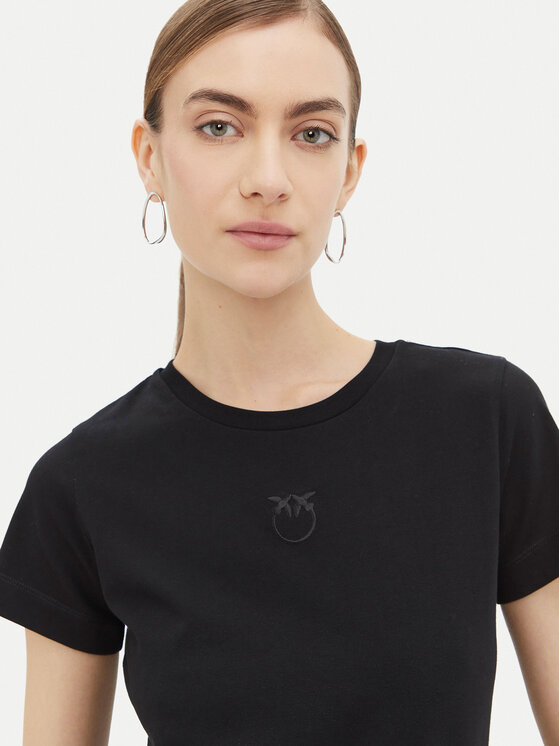 PINKO PINKO Футболка Bussolotto 100355 Чорний Regular Fit
