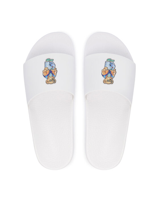 Polo Ralph Lauren Шльопанці Polo Ralph Lauren Polo Bear Slide 809P09762001 Білий