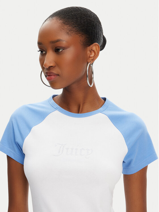 Juicy Couture Juicy Couture Футболка Contrast JCWCT125307 Білий Slim Fit