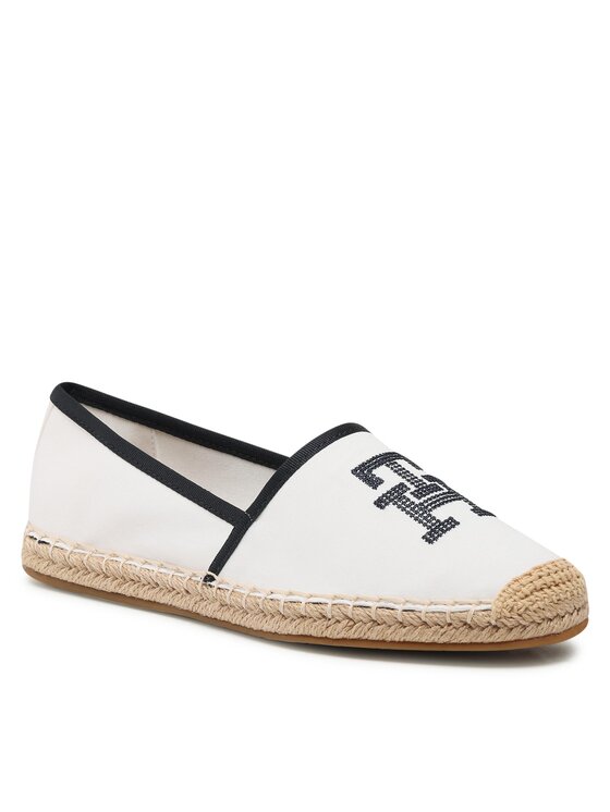 Tommy Hilfiger Espadrillas Tommy Hilfiger Th Embroiderred Espadrille FW0FW07101 Écru