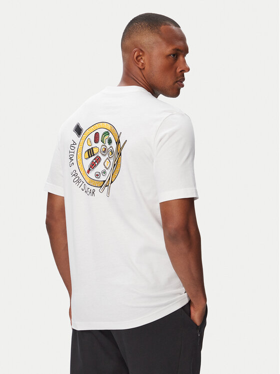 adidas adidas Футболка Sushi Graphic KT9706 Білий Regular Fit