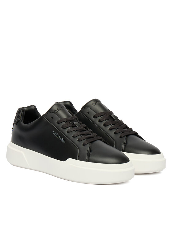 Calvin Klein Superge Calvin Klein Chunky Cupsole Laceup Lth Bt Aop YW0YW02036 Črna