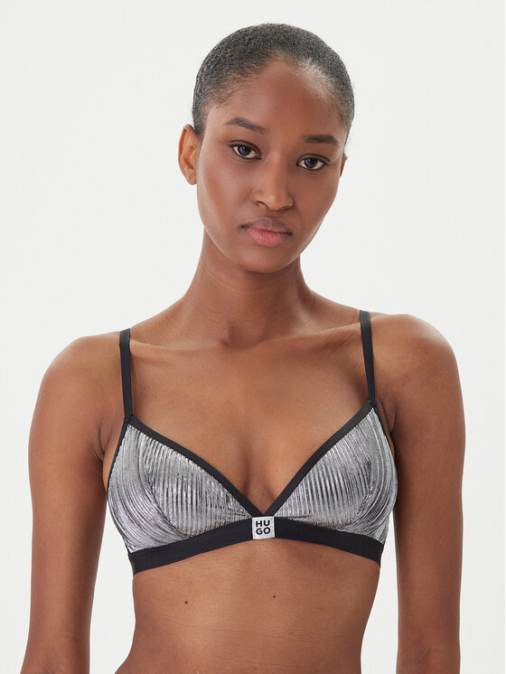 HUGO HUGO Bralette Plisse 50549909 Plata