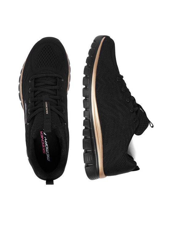 Skechers Снікерcи Skechers CEO-GRACEFUL 12615 BKRG Чорний