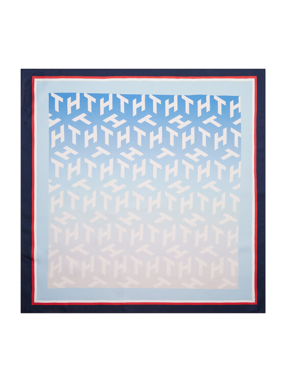 Tommy Hilfiger Šátek Tommy Hilfiger Iconic Pop Silk AW0AW12174 Modrá