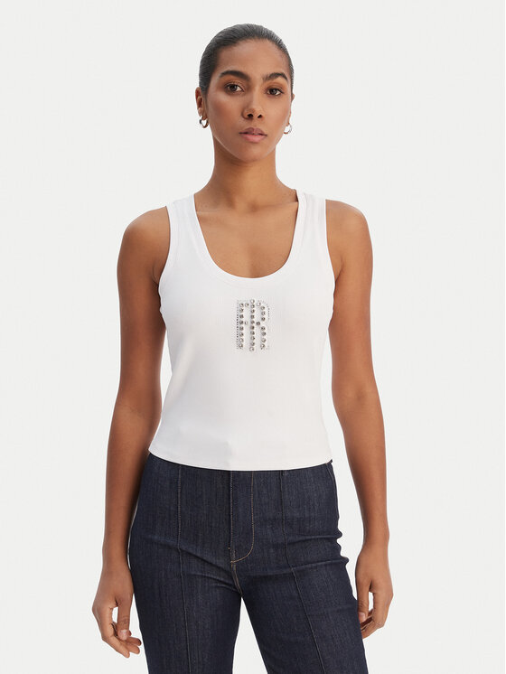 Fracomina Fracomina Top FP26ST2003J42701 Blanco Slim Fit