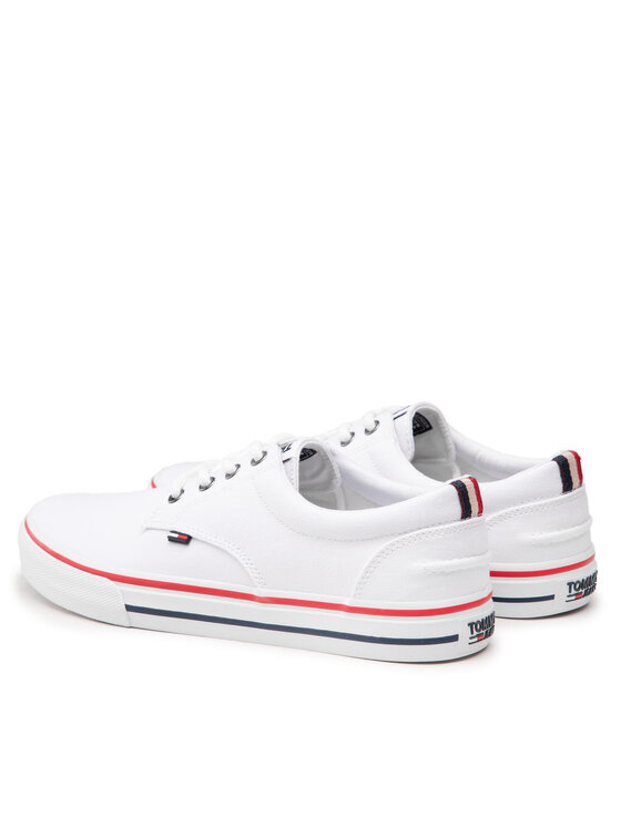 Tommy Jeans Tenis superge Tommy Jeans Textile Sneaker EM0EM00001 Bela