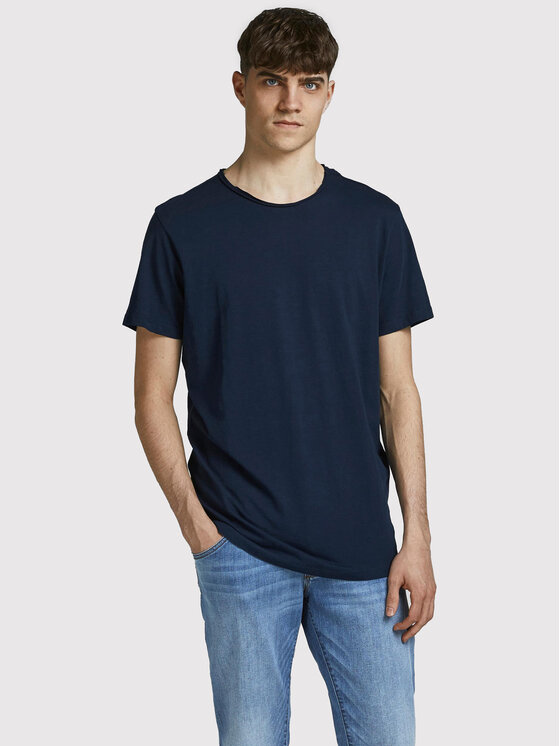 Jack & Jones Jack & Jones Marškinėliai Basher 12182498 Tamsiai mėlyna Regular Fit