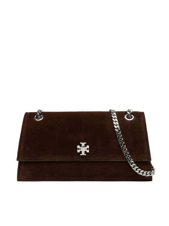 Tory Burch Сумка Tory Burch Kira Turnlock Suede Shouldr Bag 169176 Коричневий