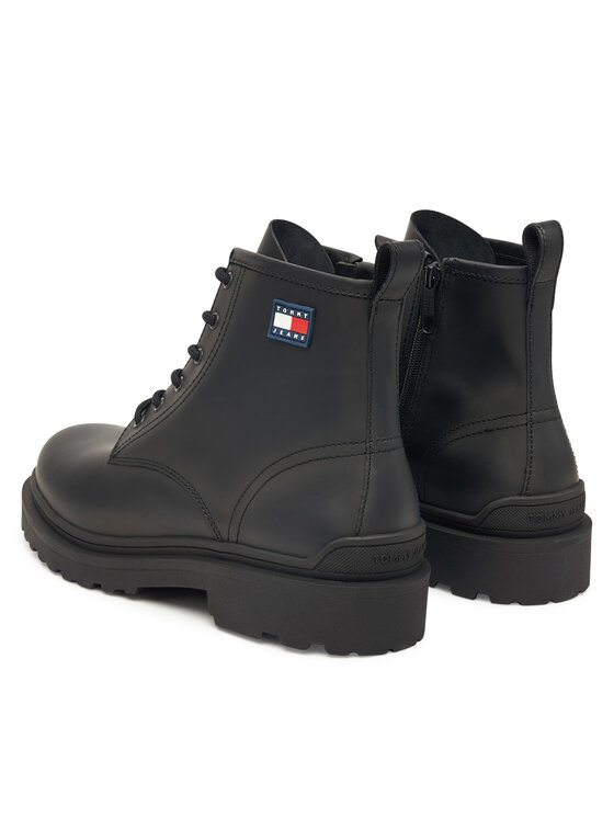 Tommy Jeans Polacchine Tommy Jeans Tjm Lace Up Rubberized EM0EM01628 Nero