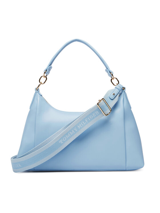 Tommy Hilfiger Geantă Tommy Hilfiger Th Essential Shoulder Bag AW0AW18373 Albastru deschis