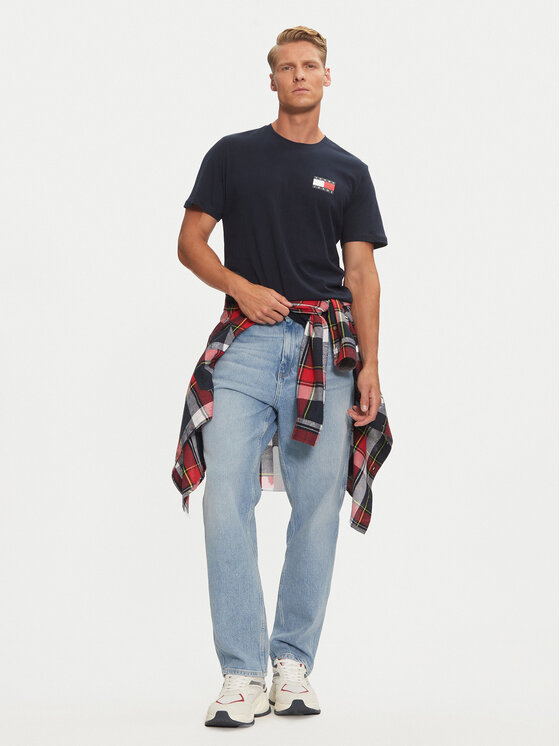 Tommy Jeans Tommy Jeans T-Shirt Essential Flag DM0DM20740 Σκούρο μπλε Slim Fit