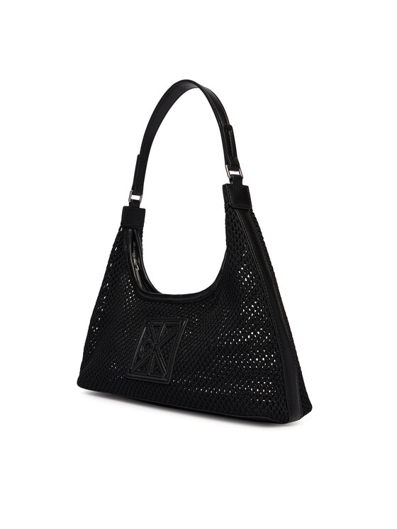 Calvin Klein Geantă Calvin Klein Emblem Mesh Shoulder Bag LV04F3381G Negru