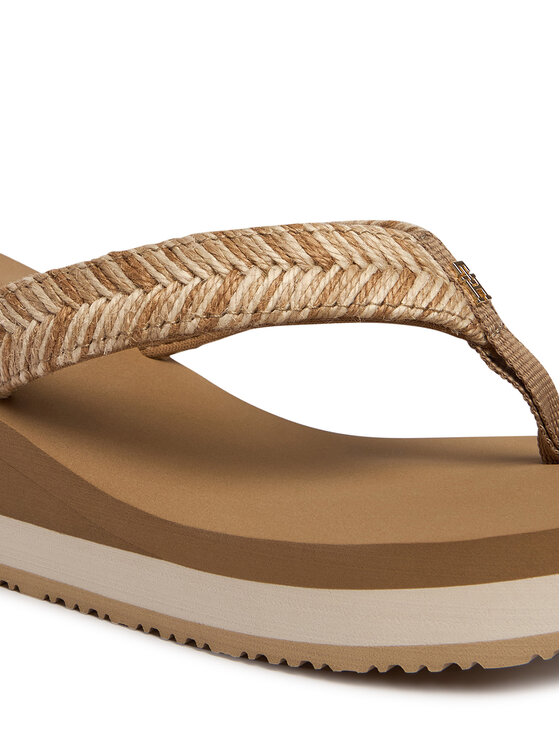 Tommy Hilfiger Čības uz pirksta Tommy Hilfiger Rope Strap FW0FW09197 Bēšs