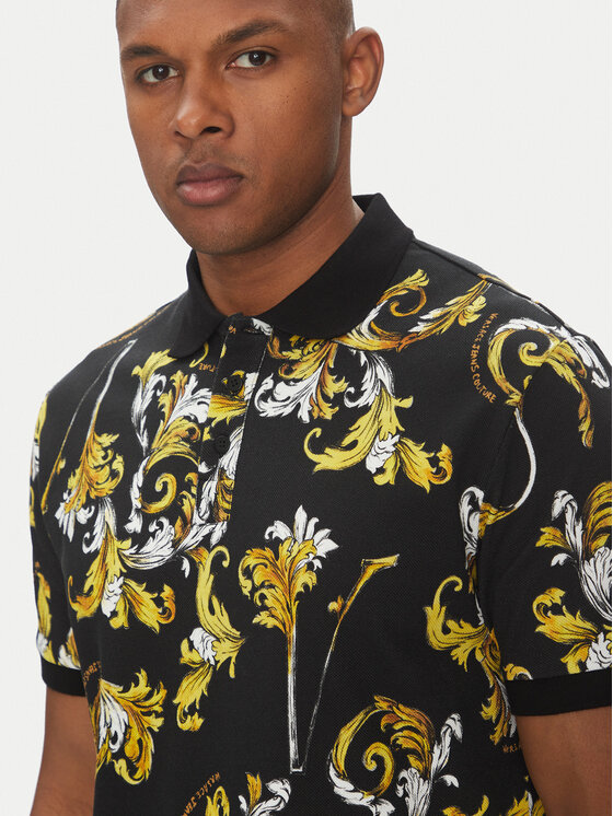 Versace Jeans Couture Versace Jeans Couture Поло 78GAG6S0 Чорний Regular Fit