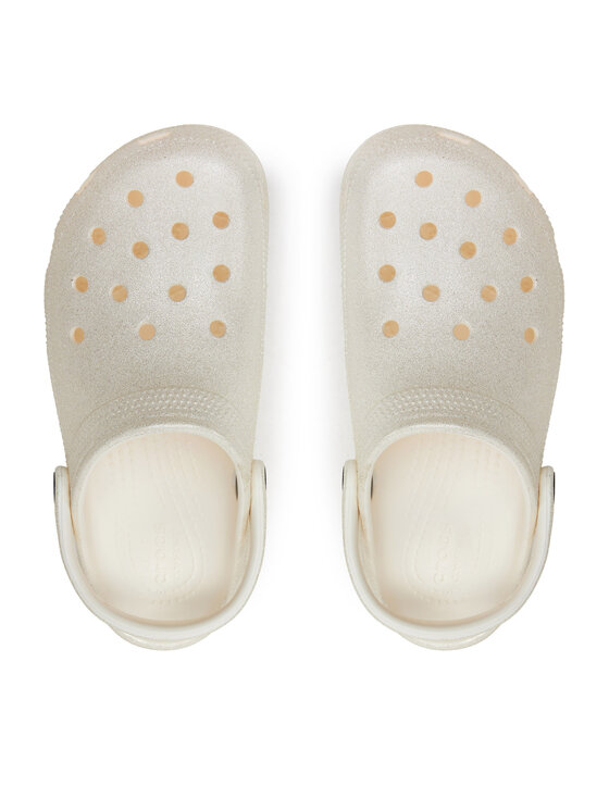 Crocs Шльопанці Crocs Classic Platform Glitter Clog W 207241 Écru