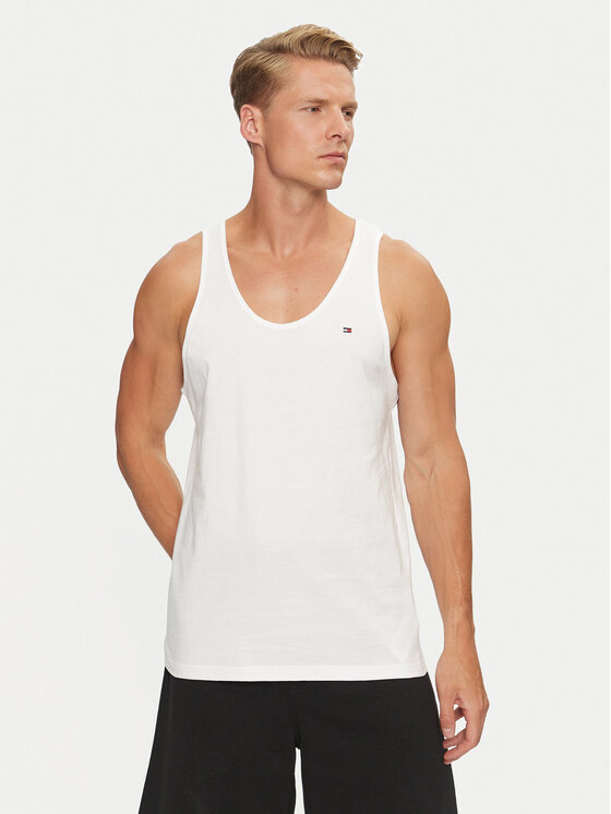Tommy Hilfiger Tommy Hilfiger Set di canotte UM0UM03387 Bianco Regular Fit