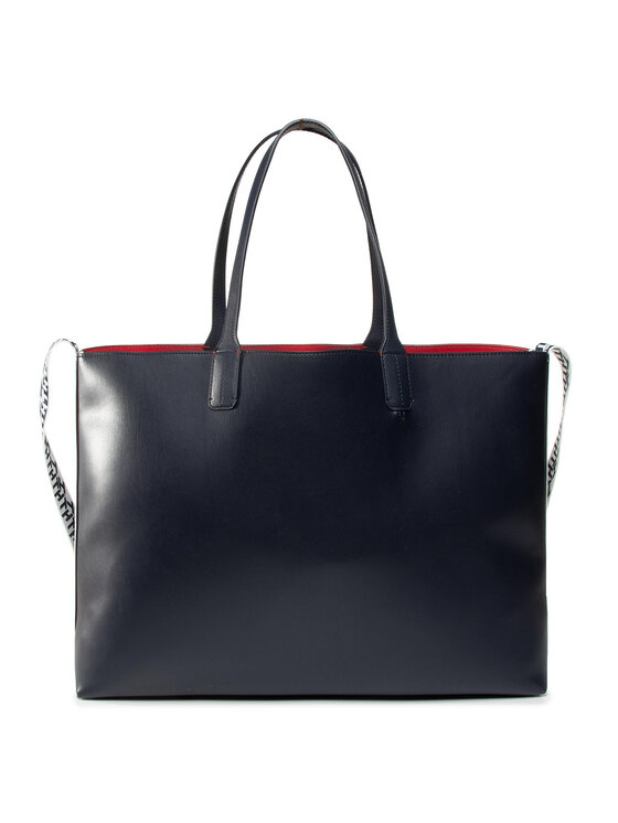 Tommy Hilfiger Borsetta Tommy Hilfiger Iconic Tommy Tote AW0AW07948 Blu scuro