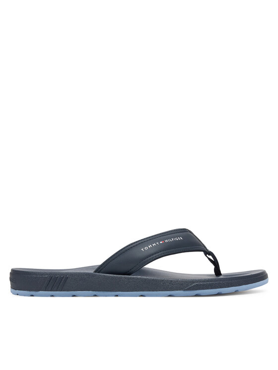 Tommy Hilfiger Japonke Tommy Hilfiger Molded Comfort Th Beach Sandal FM0FM05508 Mornarsko modra