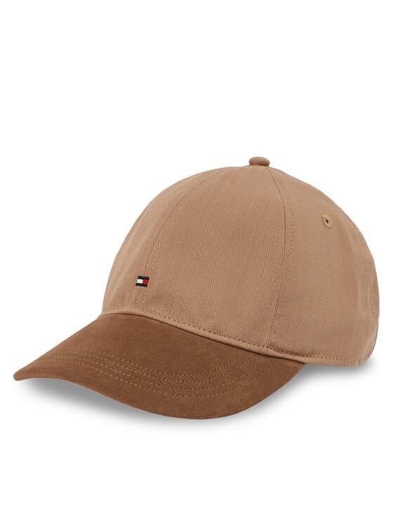 Tommy Hilfiger Gorra con visera Tommy Hilfiger Th Flag Herringbone 6 Panel Cap AM0AM13385 Marrón