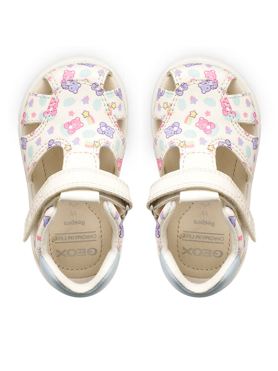 Geox Basutės Geox B Sandal Zapito Girl B556FB 05404 C0270 Balta