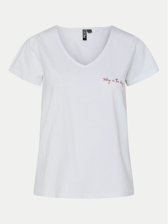 Pieces Pieces Póló Silly 17156926 Fehér Regular Fit