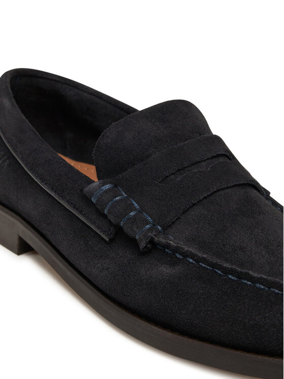 Tommy Hilfiger Mokasíny Tommy Hilfiger Classic Hilfiger Suede Loafer FM0FM05363 Tmavomodrá