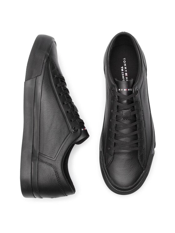 Tommy Hilfiger Sportcipők Tommy Hilfiger Corporate Leather Sneaker FM0FM02089 Fekete
