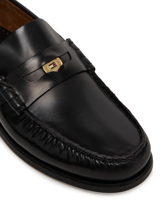 Tommy Hilfiger Mokasíny Tommy Hilfiger Hilfiger Penny Patent Lth Loafer FM0FM05687 Tmavomodrá