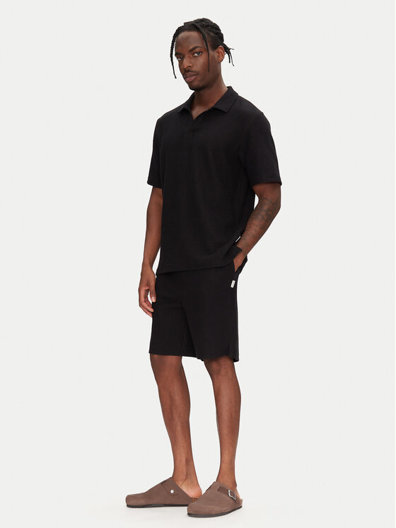 Jack & Jones Jack & Jones Σετ πλουζάκι polo και σορτς Slington 12281841 Μαύρο Relaxed Fit