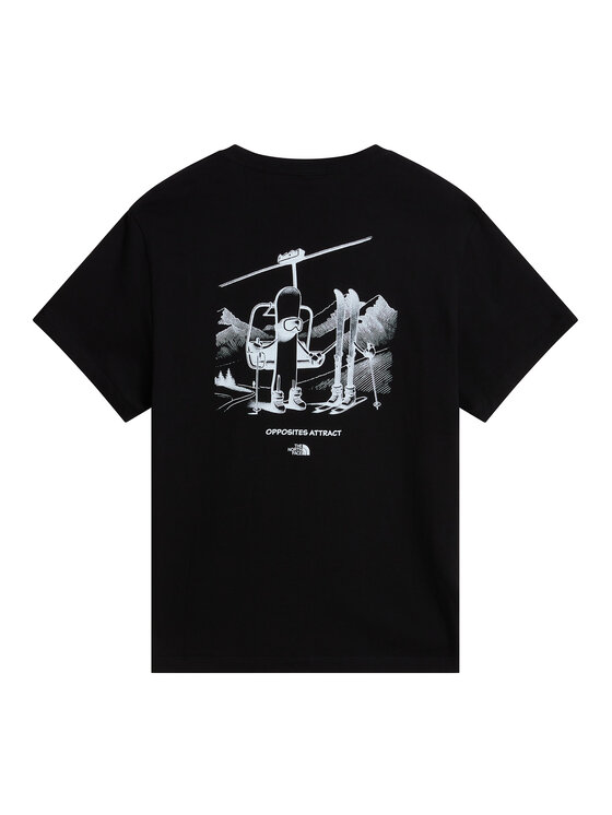 The North Face The North Face Camiseta Opposites Attract NF0A8JAN Negro Regular Fit