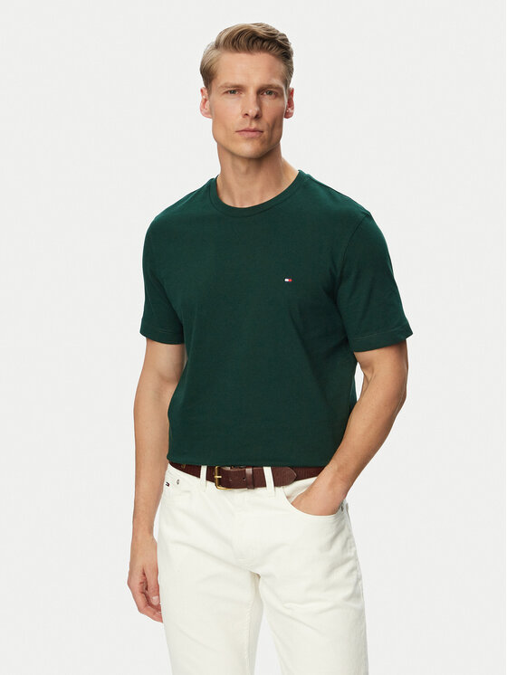 Tommy Hilfiger Tommy Hilfiger Camiseta Ess Seasonal MW0MW39995 Verde Regular Fit