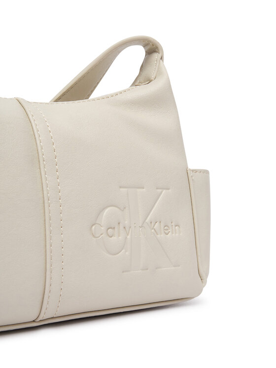 Calvin Klein Kabelka Calvin Klein Pockets Monologo Crossbody LV04F3687G Krémová