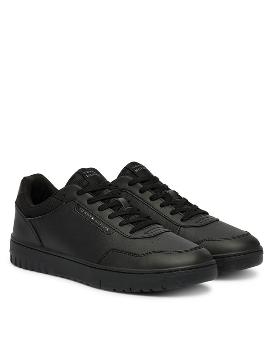 Tommy Hilfiger Tenisice Tommy Hilfiger Th Basket Core Lite Lth FM0FM05713 Crna