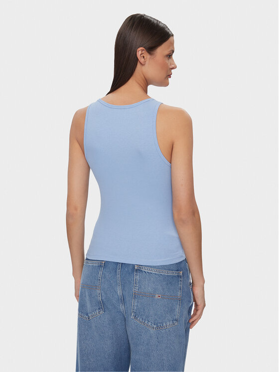 Tommy Jeans Tommy Jeans Marškinėliai Essential DW0DW17382 Mėlyna Slim Fit