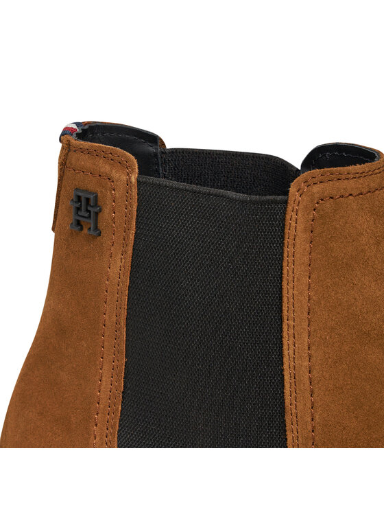 Tommy Hilfiger Ghete Jodhpur Tommy Hilfiger Casual Cleated Suede Chelsea FM0FM05037 Maro