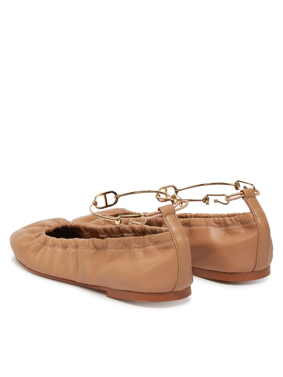 TWINSET Balerinke TWINSET 251TCP150 Rjava