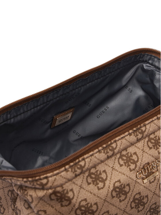 Guess Pochette per cosmetici Guess Adrian Logo Travel TWNB21 68851 Marrone chiaro