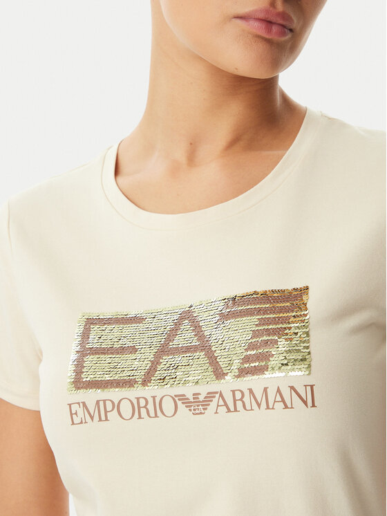 EA7 Emporio Armani EA7 Emporio Armani Camiseta 7W001093 AF10373 U1088 Beis Regular Fit