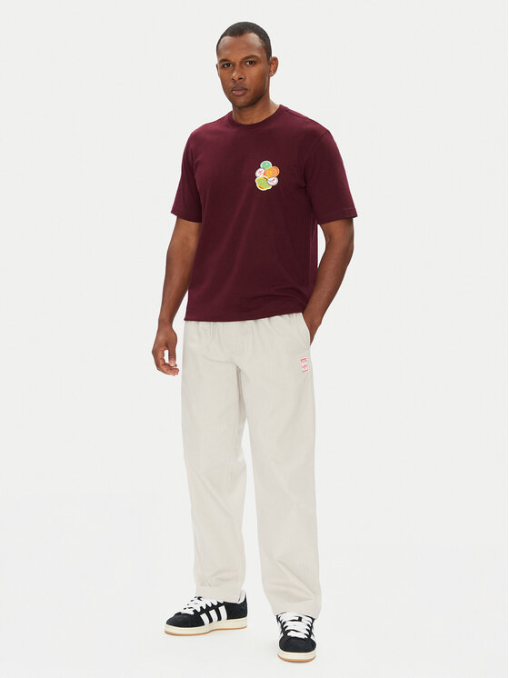 adidas adidas Футболка JW2976 Бордовий Loose Fit